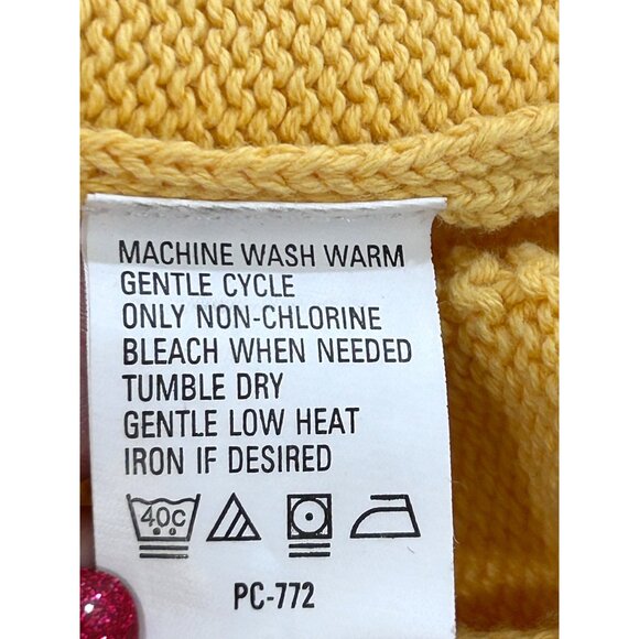 Izod Men’s Sweater M Yellow Vintage Long Sleeve Crewneck Pullover Cotton Logo - Picture 11 of 13